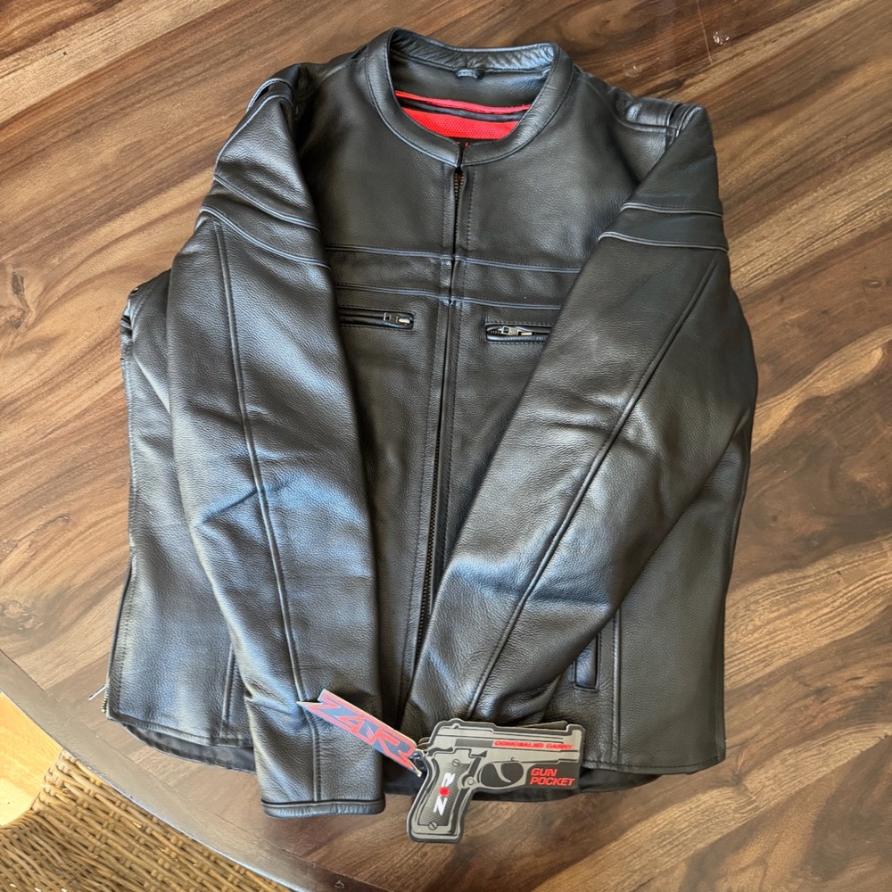 Men's Black Leather riding Jacket